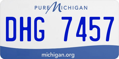 MI license plate DHG7457