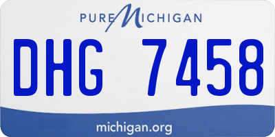 MI license plate DHG7458