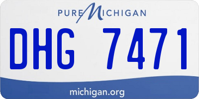 MI license plate DHG7471