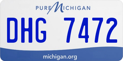 MI license plate DHG7472