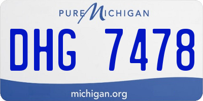 MI license plate DHG7478