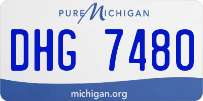 MI license plate DHG7480