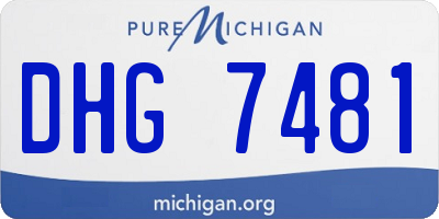 MI license plate DHG7481