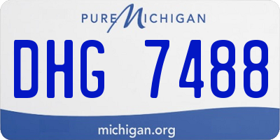 MI license plate DHG7488