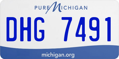 MI license plate DHG7491