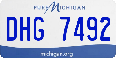 MI license plate DHG7492