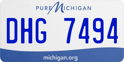 MI license plate DHG7494