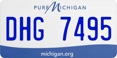 MI license plate DHG7495