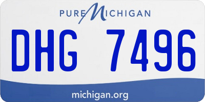 MI license plate DHG7496