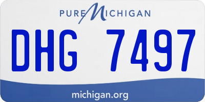 MI license plate DHG7497