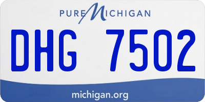 MI license plate DHG7502