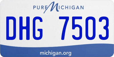 MI license plate DHG7503