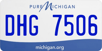 MI license plate DHG7506