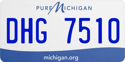 MI license plate DHG7510