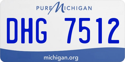 MI license plate DHG7512