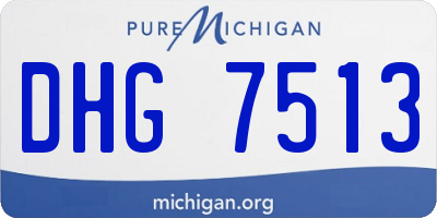 MI license plate DHG7513