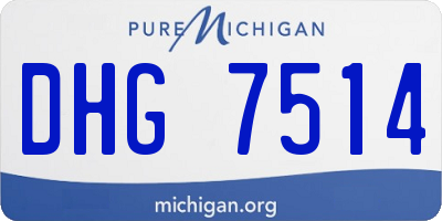 MI license plate DHG7514