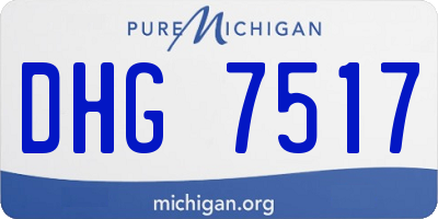 MI license plate DHG7517