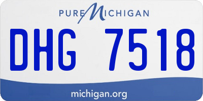 MI license plate DHG7518