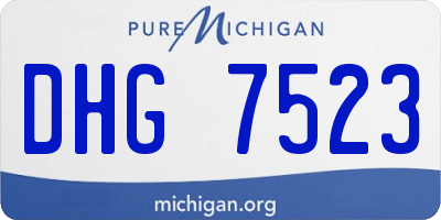 MI license plate DHG7523
