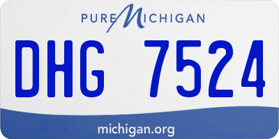MI license plate DHG7524