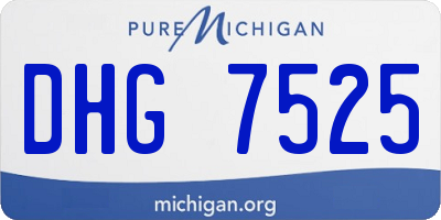 MI license plate DHG7525