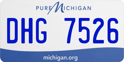 MI license plate DHG7526