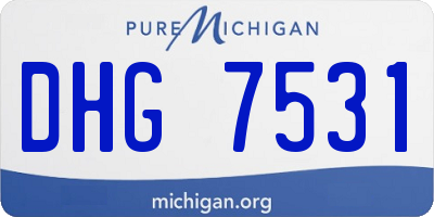 MI license plate DHG7531