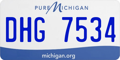 MI license plate DHG7534