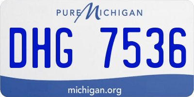 MI license plate DHG7536