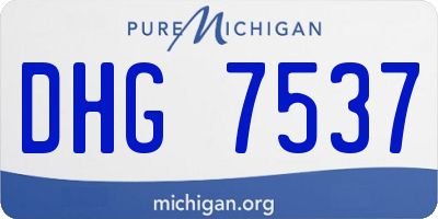 MI license plate DHG7537