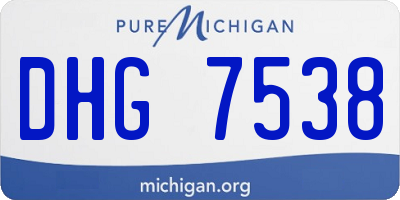 MI license plate DHG7538