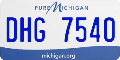 MI license plate DHG7540