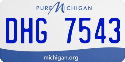 MI license plate DHG7543