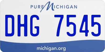 MI license plate DHG7545