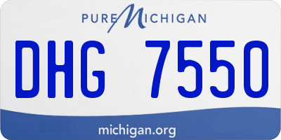MI license plate DHG7550