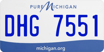 MI license plate DHG7551