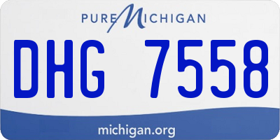 MI license plate DHG7558