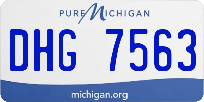 MI license plate DHG7563