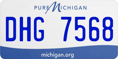 MI license plate DHG7568