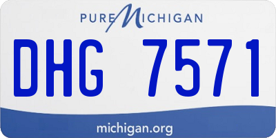 MI license plate DHG7571