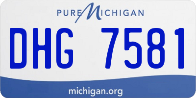 MI license plate DHG7581