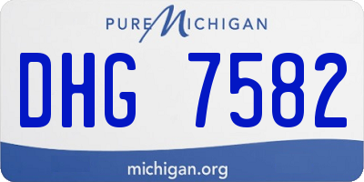 MI license plate DHG7582