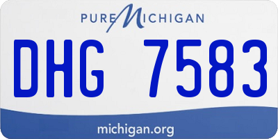 MI license plate DHG7583