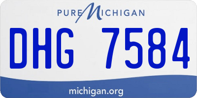 MI license plate DHG7584