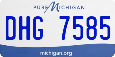 MI license plate DHG7585