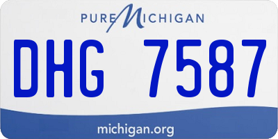 MI license plate DHG7587