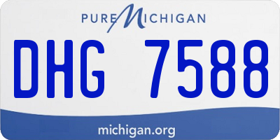 MI license plate DHG7588