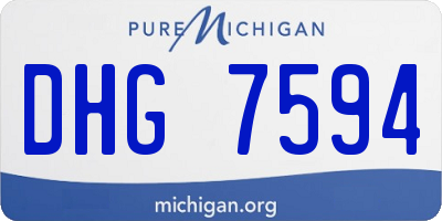 MI license plate DHG7594