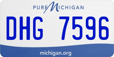 MI license plate DHG7596